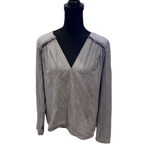 Lilla P Striped Fringe Top Extra Large - Picture 1 of 10